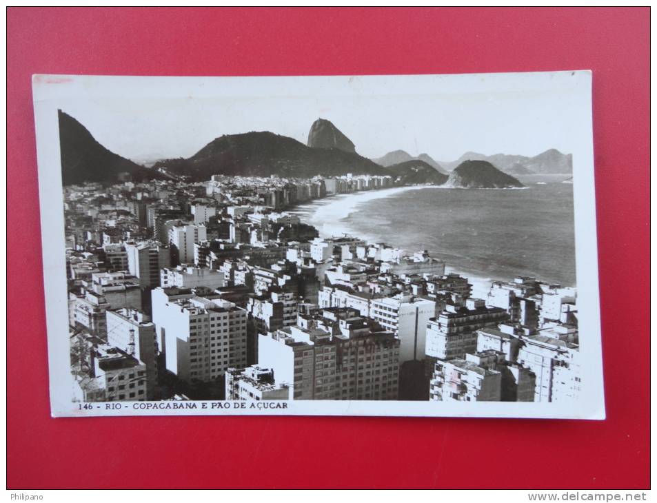 Brazil-- Rio Copacabana E Pao De Aqucar   1962 Cancel To USA -----    --------   ------ -ref 338 - Copacabana