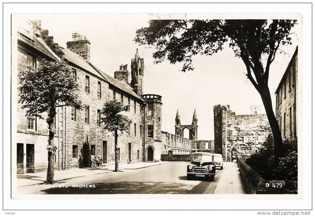 Old St Andrews - Back Is Written And Stamped In 1957 To France - Fife