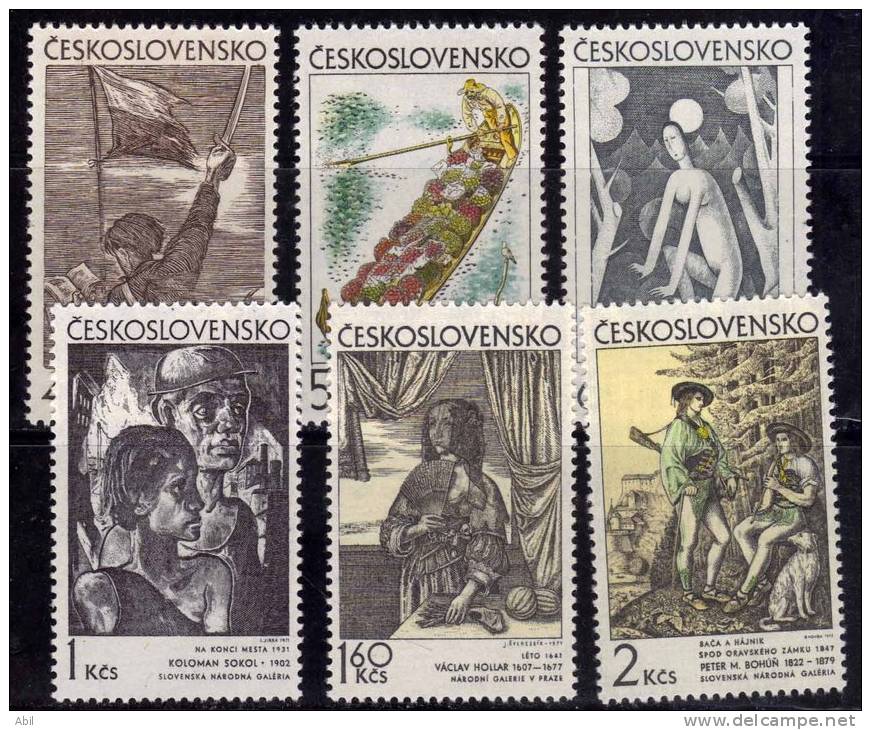 Tchécoslovaquie 1971 N°Y.T. ;  1825 à 1830** - Unused Stamps