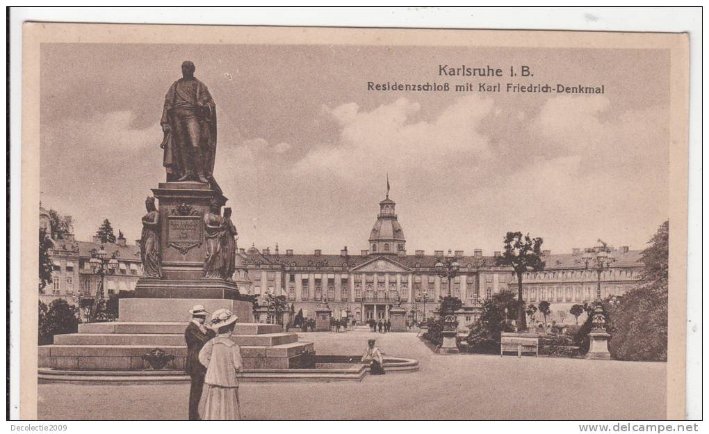 B38861 Karlsruhe I B Karl Friedrich Denkmal Not Used Perfect  Shape - Karlsruhe