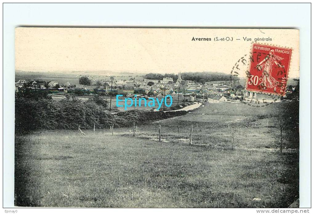 Br - 95 - AVERNES - Vue Sur Village - RARE Visuel - édition Union Phototypique - Avernes