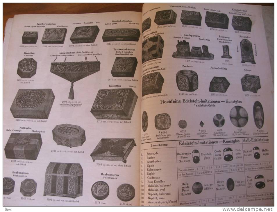 Feine Holzwaren Katalog  Petits Objets En Bois 1928/29 90 Pages De Petits Meubles , Objets En Bois Et Instruments  BE - Cataloghi