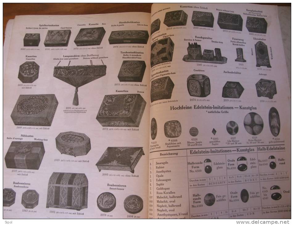 Feine Holzwaren Katalog  Petits Objets En Bois 1928/29 90 Pages De Petits Meubles , Objets En Bois Et Instruments  BE - Catálogos