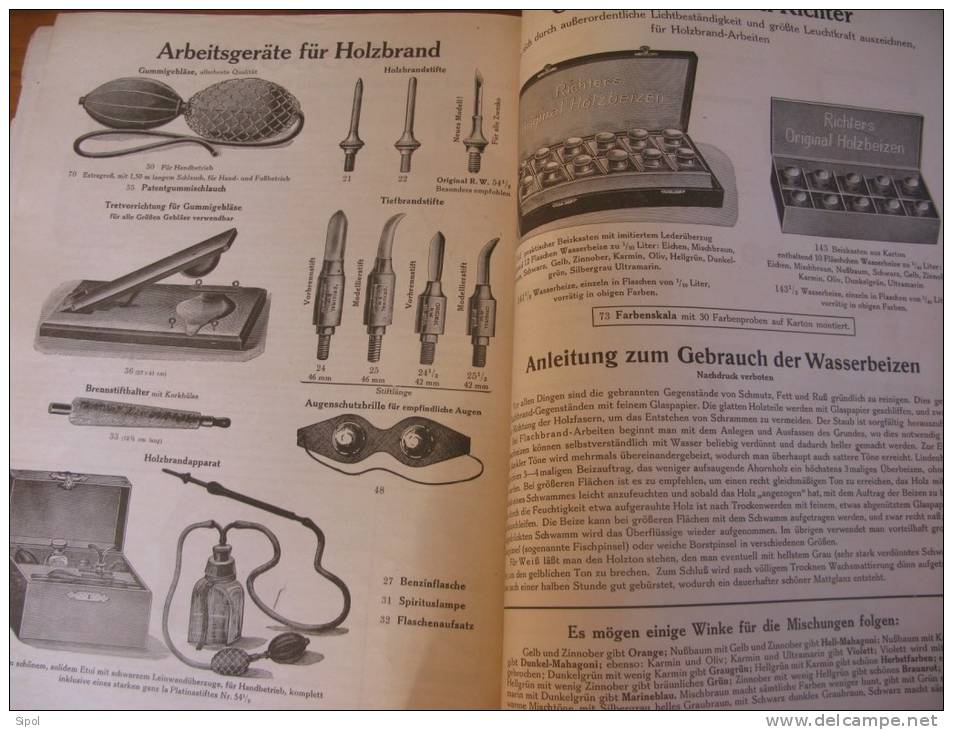 Feine Holzwaren Katalog  Petits Objets En Bois 1928/29 90 Pages De Petits Meubles , Objets En Bois Et Instruments  BE - Kataloge