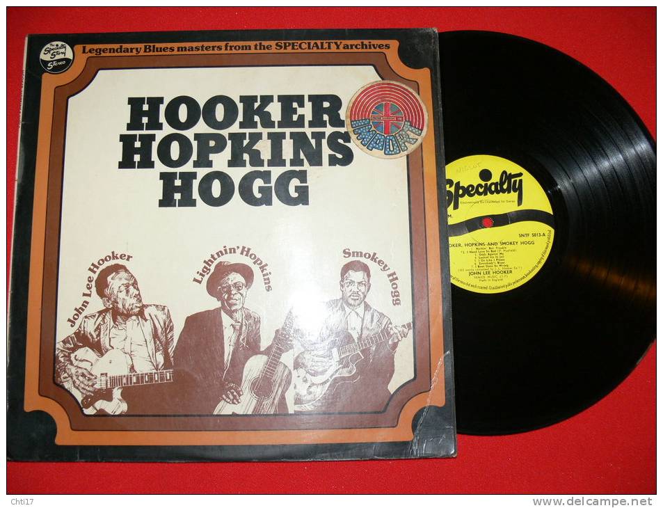 JL HOOKER L HOPKINS S HOGG LEGENDARY BLUES MASTERS IMPORT EDIT SPECIALTY 1973 - Blues