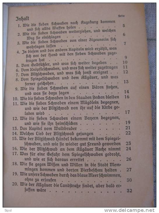 Die Sieben Schwaben  Deutsche Volkschwänke  L. Aurbacher  H.Schaffstein Verlag Köln - Cuentos