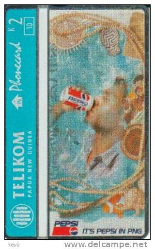 PAPUA NEW GUINEA 2 K PEPSI COLA CAN MAN SHELL SHELLS MINT  CV US18$  PNG-060  READ DESCRIPTION !! - Papouasie-Nouvelle-Guinée