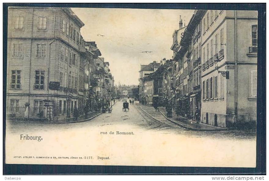 Fribourg, Rue De Romont, Animée, - Romont