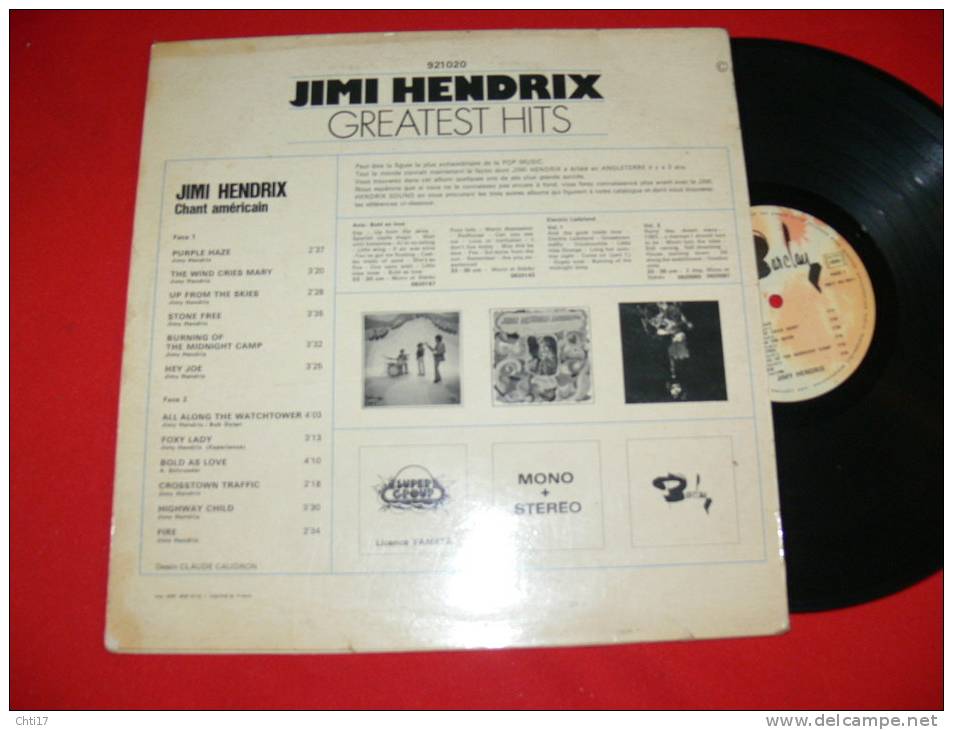 JIMI HENDRIX GREATEST HITS  VOLUME 3  EDIT BARCLAY - Rock