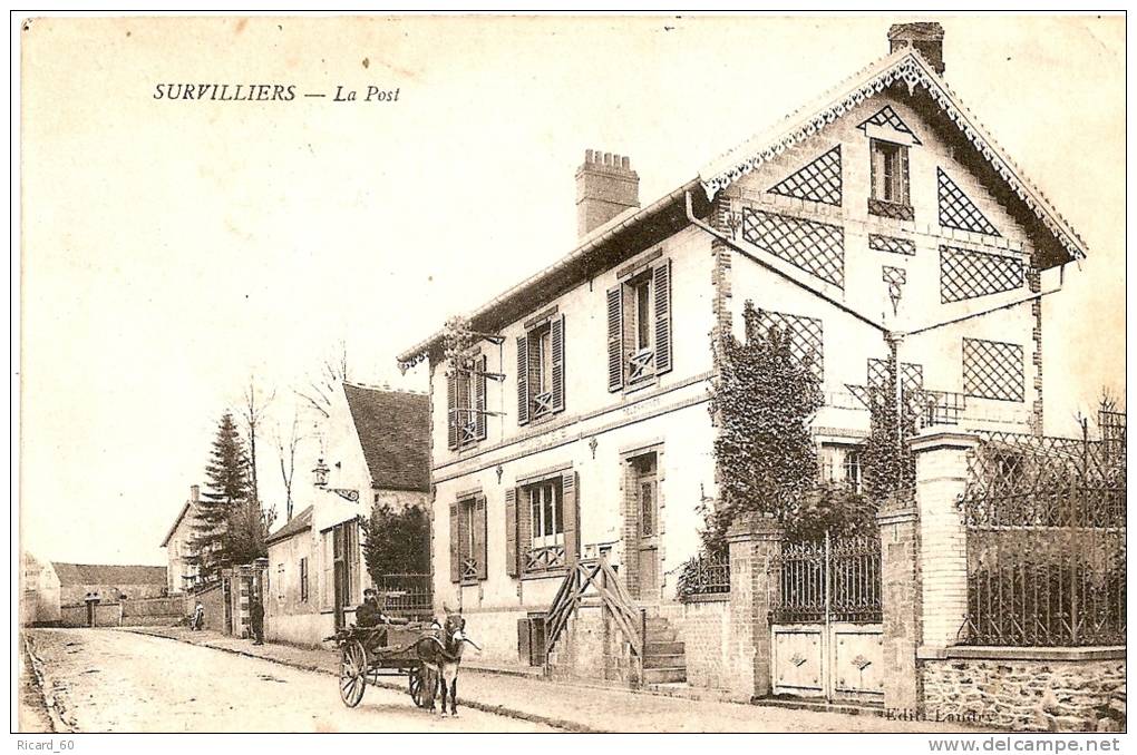 Cpa, Survilliers, La Poste, Attelage - Survilliers