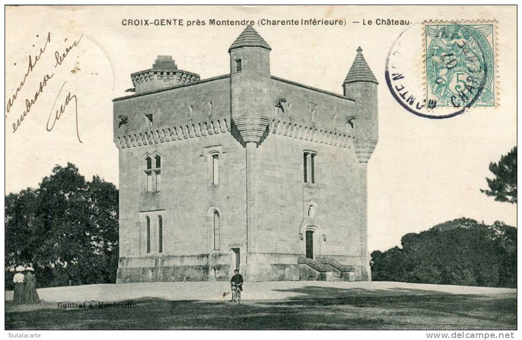 CPA 17 CROIX GENTE  PRES MONTENDRE LE CHATEAU  1907 - Montendre