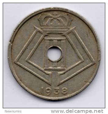 BELGIO 25 CENTESIMI 1938 - 25 Centimes