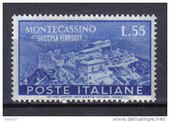 R509 - REPUBBLICA 1951 , Sassone N. 665  ***  MNH . Montecassino - 1946-60: Nuevos