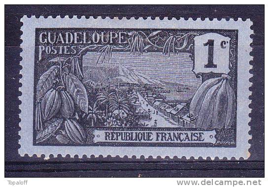 Guadeloupe N°55 Noir Sur Bleu Au Lieu De Azuré Neuf Charniere - Nuovi