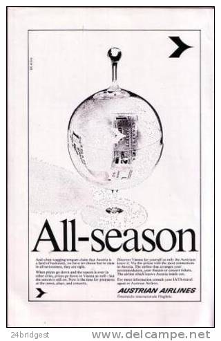 Austrian Airlines Advert 1971 - Advertenties