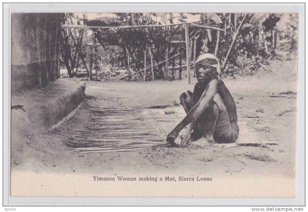 SIERRA LEONE - Timanee Woman Making A Mat - Sierra Leone