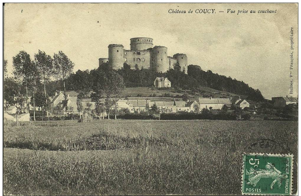 17a - 08 - Coucy - Ardennes - Château - Vue Prise Au Couchant - Altri & Non Classificati