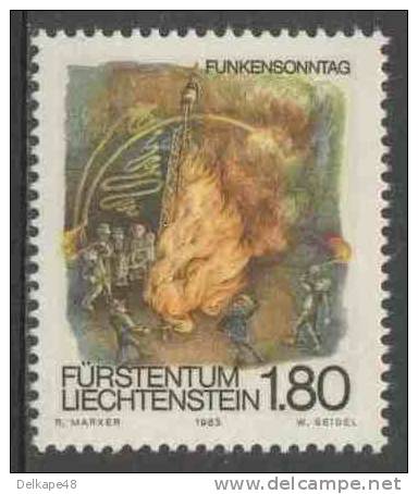 Liechtenstein 1983 Mi 820 YT 761 Sc 758 ** Lent Sunday Bonfire / Funkensonntag - Fastnachts- + Fastenbräuche - Carnavales