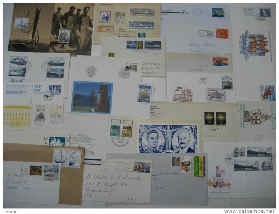 SHIPS Ship 100 Postal History Different Items SPECIAL OFFER : NO POSTAGE MAIL FREE COSTS !!!!!!!!!!!! Collection Lot - Collections (en Albums)