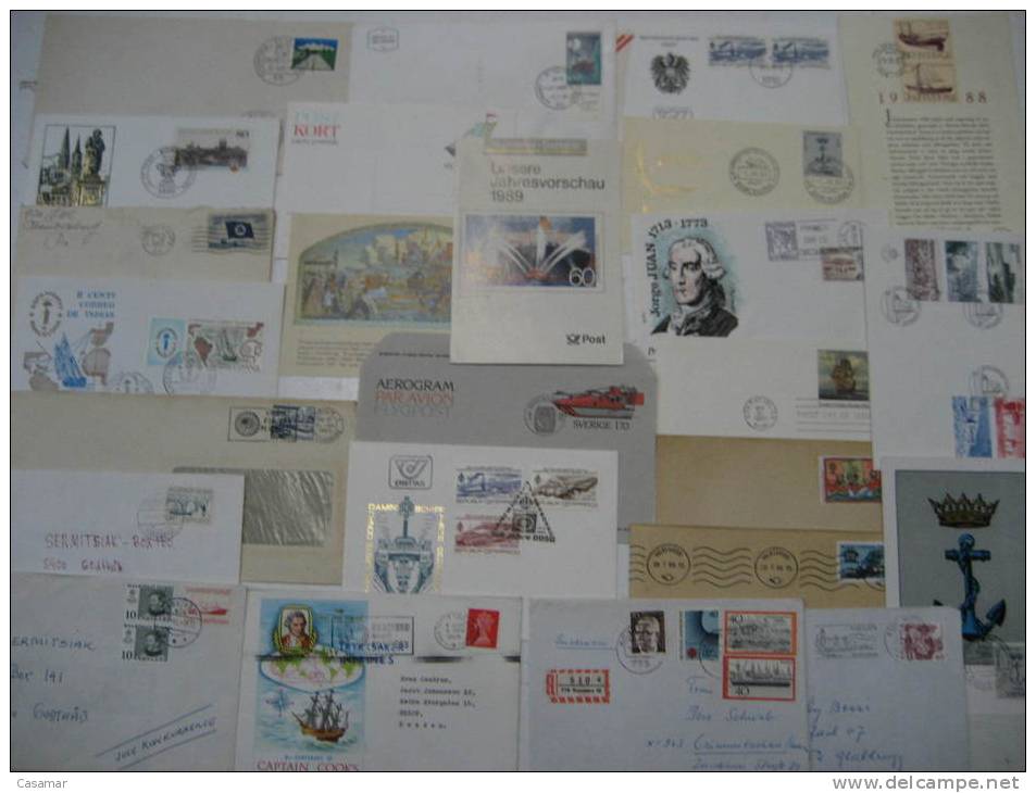 SHIPS Ship 100 Postal History Different Items SPECIAL OFFER : NO POSTAGE MAIL FREE COSTS !!!!!!!!!!!! Collection Lot - Colecciones (en álbumes)