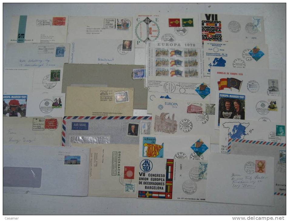 EUROPA Europe 100 Postal History Different Items SPECIAL OFFER : NO POSTAGE MAIL FREE COSTS !!!!!!!!!!!! Collection Lot - Collections (en Albums)