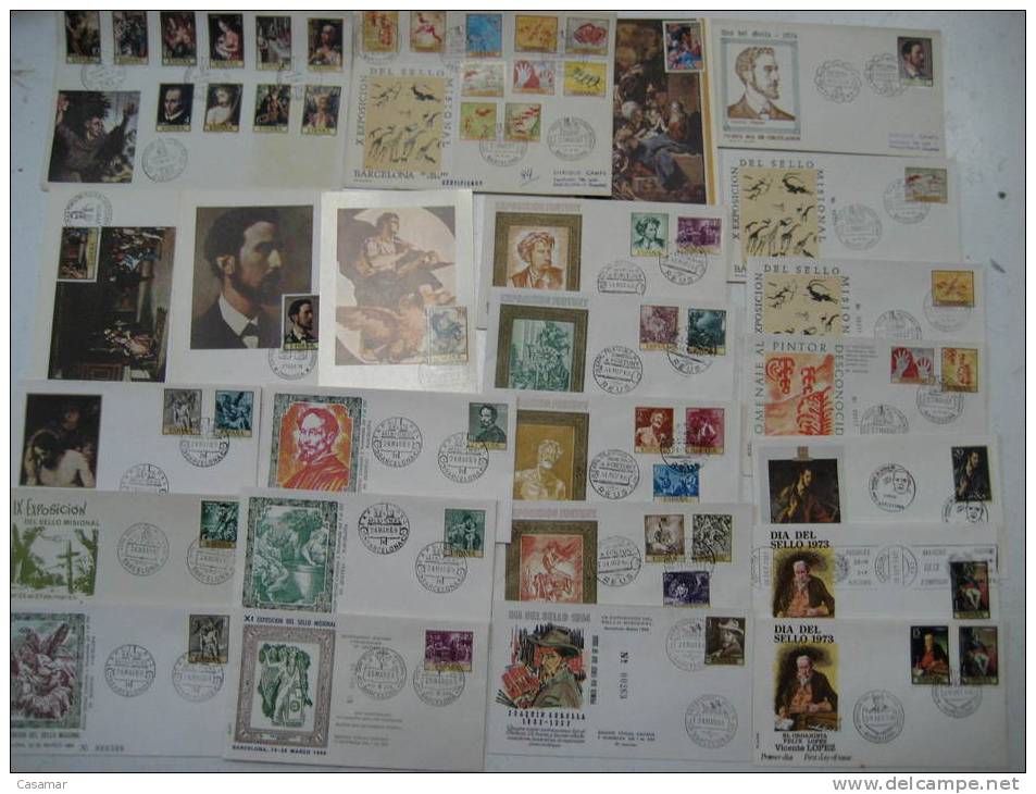PAINT Painting 100 Postal History Different Items SPECIAL OFFER : NO POSTAGE MAIL FREE COST !!!!!!!!!!!! Collection Lot - Sammlungen (im Alben)