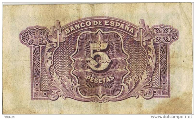 Billete España 5 Pesetas 1935. Republica - 5 Peseten