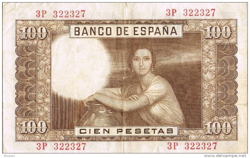 Billete España 100 Pesetas 1953. Romero De Torres - 100 Peseten