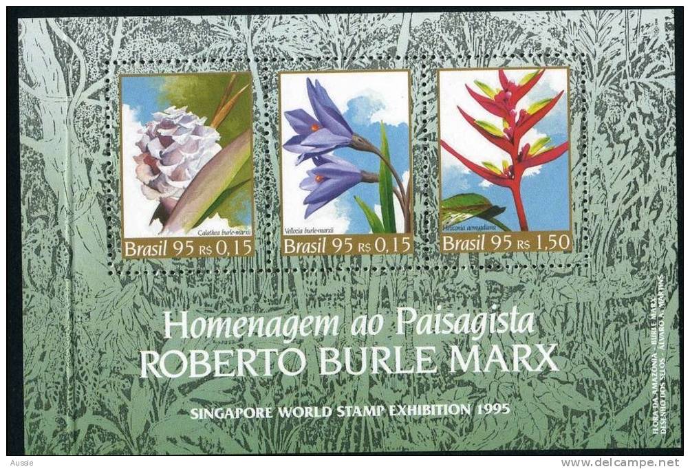 Brésil Brazil 1996 Yvertn° Bloc 97 *** MNH Cote 7,50 Euro Flore Bloemen Flowers - Unused Stamps