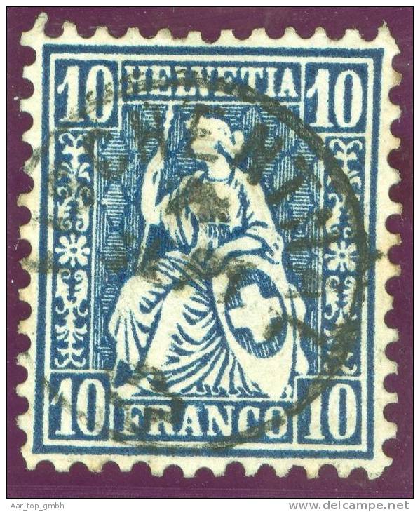 Heimat ZH Fehraltorf 186?-09-14 Finferhutstempel Auf Zu#31 Sitzende Helvetia - Used Stamps