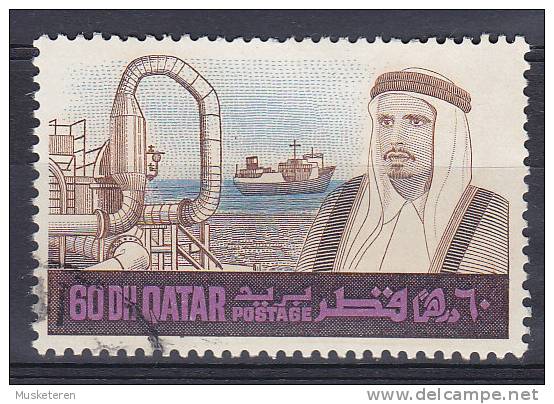 Qatar 1968 Mi. 347     60 D Scheich Ahmed Bin Ali Al-Thani & Eröl-Verladehafen - Qatar