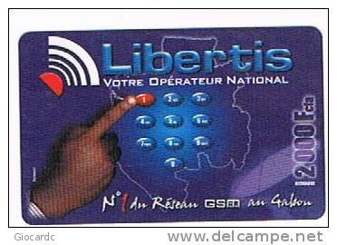 GABON - LIBERTIS  (GSM RECHARGE)   - MAP 2000 EXP. 12.01    - USED  -  RIF. 591 - Gabun