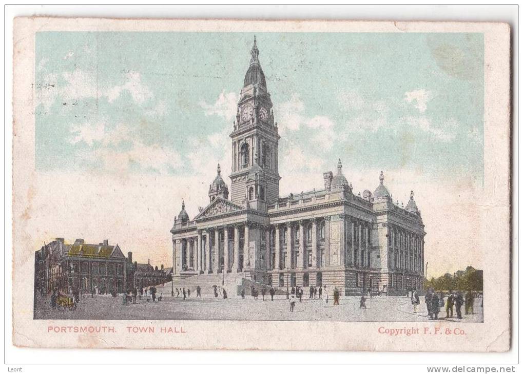 England - Portsmouth - Town Hall - 1907 - Portsmouth