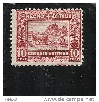 ERITREA 1928 - 1929 SOGGETTI AFRICANI CENT. 10 C  MNH - Erythrée