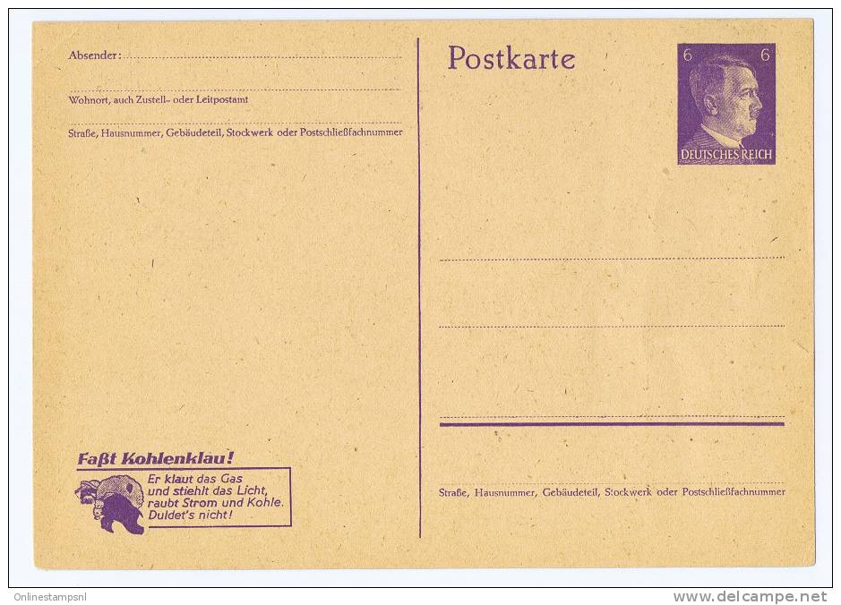 Deutsche Reich: Postkarte  P 312 / 01 - Altri & Non Classificati