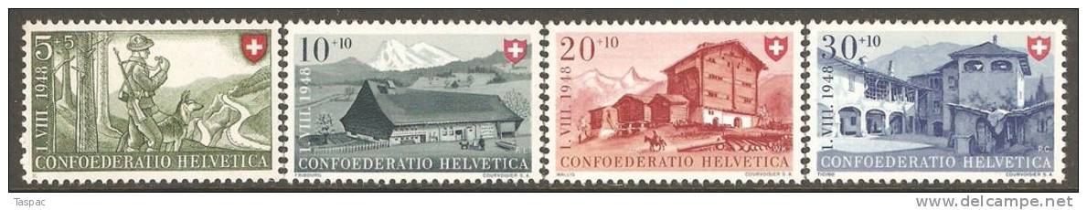 Switzerland 1948 Mi# 508-511 ** MNH - Unused Stamps