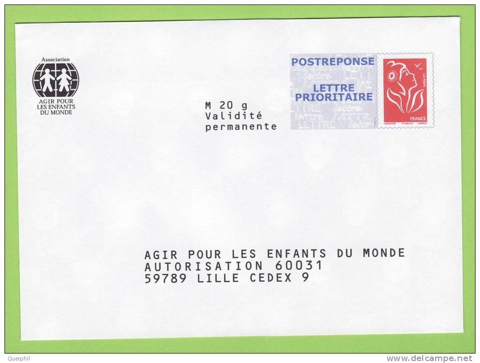 PAP Réponse- Agir Pour Les Enfants Du Monde Lille - Neuf - 07P670 - Prêts-à-poster: Réponse /Lamouche