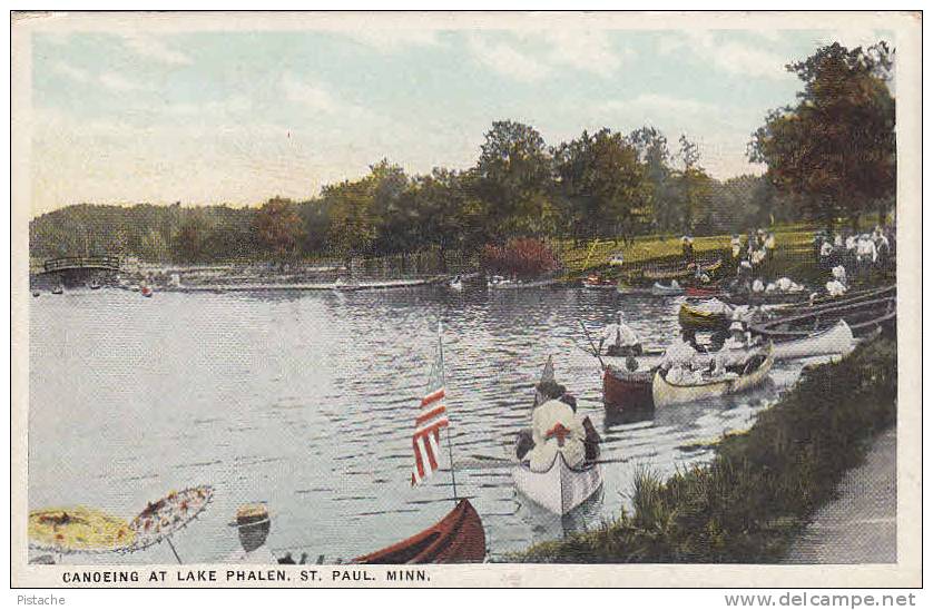 Canoeing Canoe Canot At Lake Phalen St. Paul Minnesota - Unused - 2 Scans - Steinman & Co. - St Paul