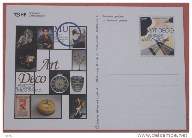 ART DECO  -  Art In Croatia Between Two World Wars .... Croatia Postal Stationery MNH - Verres & Vitraux