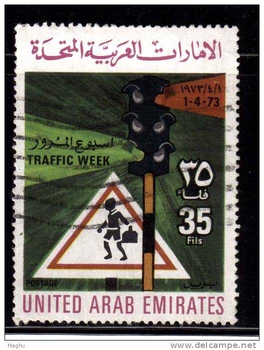 U.A.E. United Arab Emirates Used  1973, Traffic Week, Road Safety, - United Arab Emirates (General)