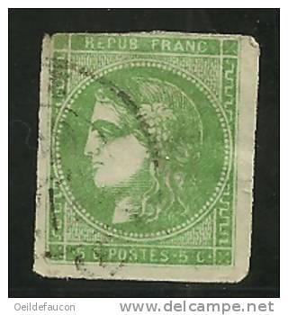 FRANCE - Yvert - 42 B - Cachet à Date - Cote 200 € - 1870 Emisión De Bordeaux