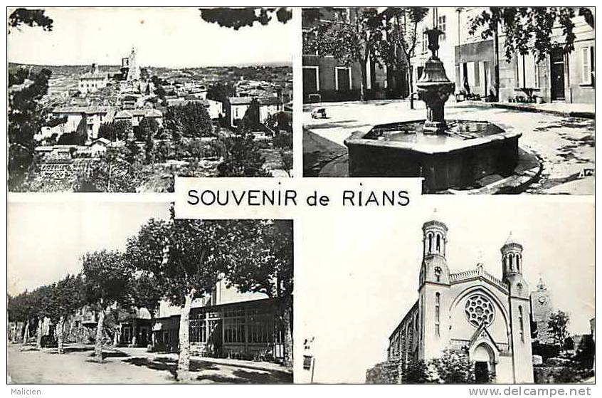 Var- Ref - A203- Carte Multivues - Souvenir De Rians   - Carte Bon Etat - - Rians