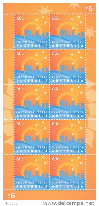 Australia-2011 CHOGM Meeting Sheetlet MNH - Hojas, Bloques & Múltiples