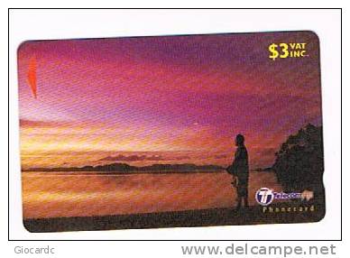 FIGI (FIJI) -  TELECOM FIJI (GPT) - 2000 FISHERMAN AT SUNSET CODE 30FIB  - USED  -  RIF. 3635 - Paesaggi