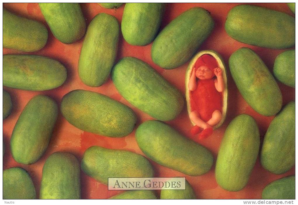 Original Anne Geddes Postcard, Postkarte, Carte Postale, New, Babies, Little Child, Melons - Other & Unclassified