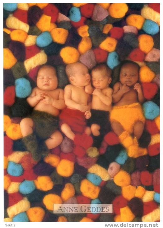 Original Anne Geddes Postcard, Postkarte, Carte Postale, New, Babies, Child, Hank, Thread - Other & Unclassified