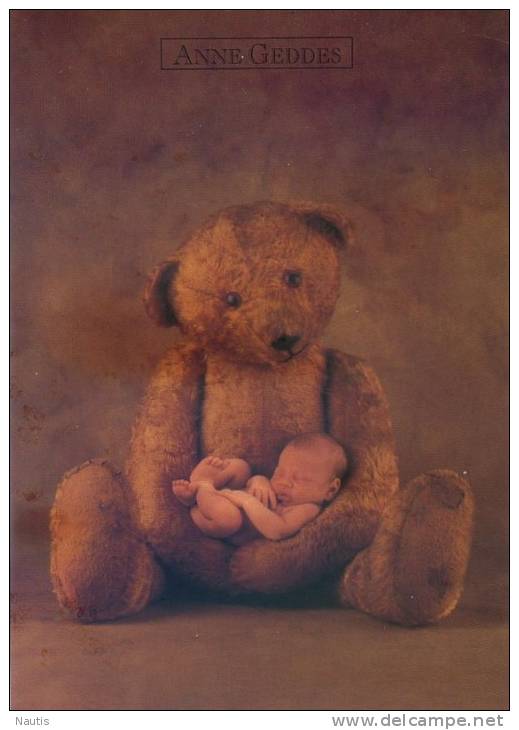 Original Anne Geddes Postcard, Postkarte, Carte Postale, New, Baby, Children, Big Plush Bears - Other & Unclassified