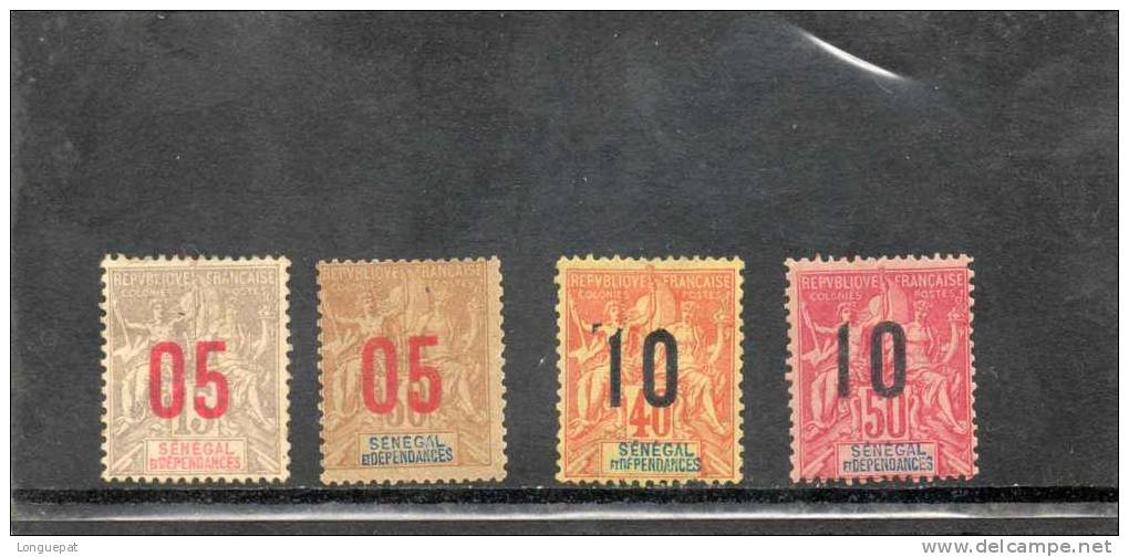 SENEGAL : Type "Allégories", De 1892-1900,  Surchargés - Unused Stamps
