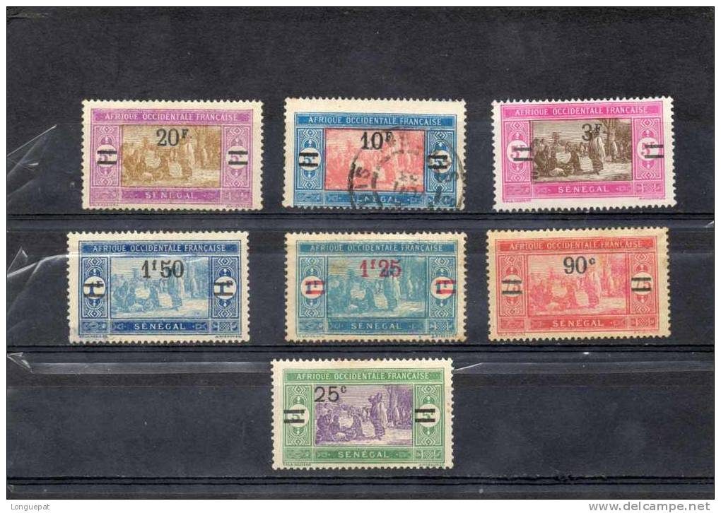 SENEGAL : Type "Marché"  De 1914-17, Surchargés De Nouvelles Valeurs, Et  2 Traits Sur L´ancienne - Unused Stamps