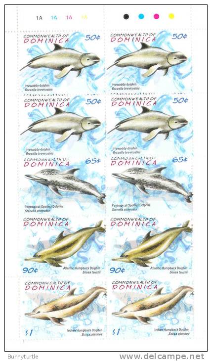 Dominica 2009 Dolphins Blk Of 4 MNH - Dominica (1978-...)